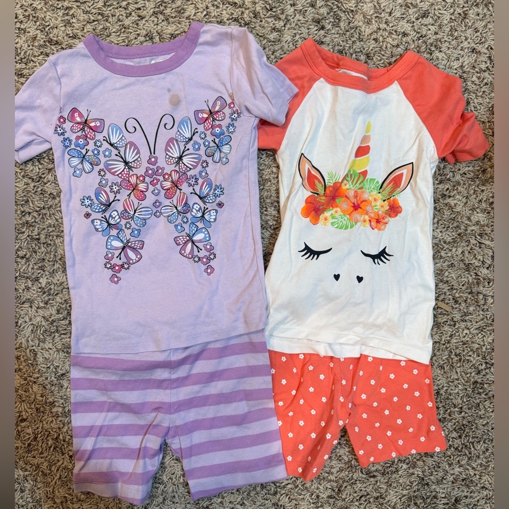 Kids Pajamas Set - Purple and Orange